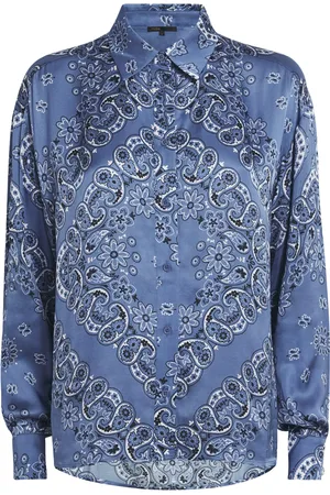Maje Satin Bandana Print Shirt