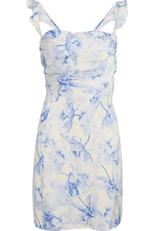 Maje Satin Floral Mini Dress