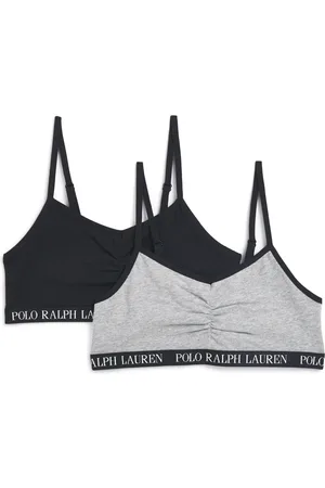 Ralph Lauren Set of 2 Stretch-Cotton Logo Bralettes
