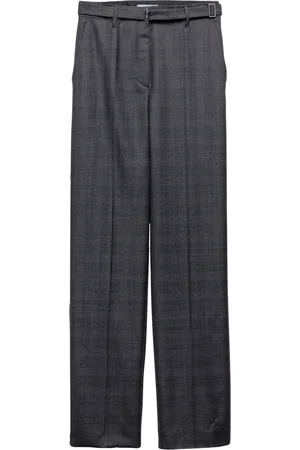 Prada Wool Check Oversized Trousers