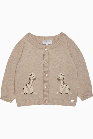 FrenchTrotters Cotton Giraffe Cardigan