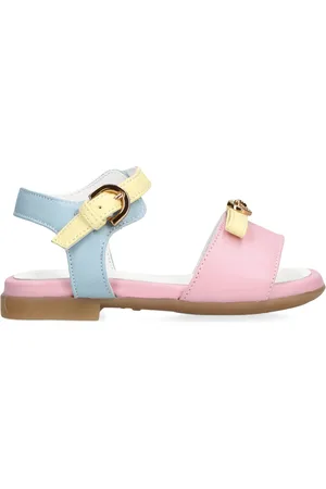 VERSACE Leather Bow-Appliqué Sandals