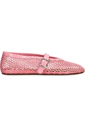 Alaïa Leather Mesh Ballet Flats