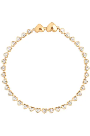 Astrid & Miyu Yellow -Plated Heart Tennis Bracelet