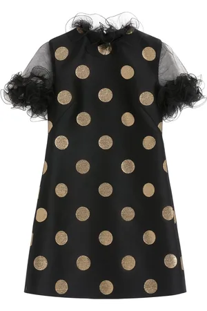 VALENTINO Ruffle-Trim Polka-Dot Mini Dress