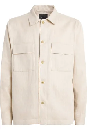 Vince Linen-Cotton Shirt Jacket