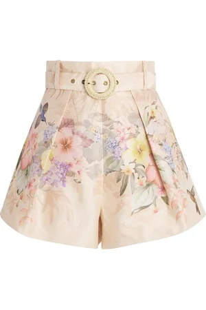 ZIMMERMANN Silk-Cotton Floral Shorts