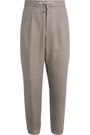 brett johnson Linen Drawstring Trousers