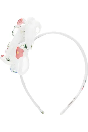 MONNALISA Organza Floral Print Headband