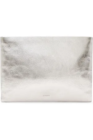 AllSaints Metallic Leather Bettina Clutch Bag