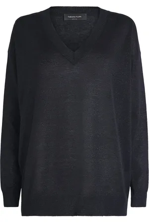 Fabiana Filippi Metallic V-Neck Sweater