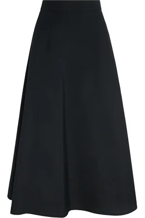 Thom Browne Wool-Blend A-Line Midi Skirt