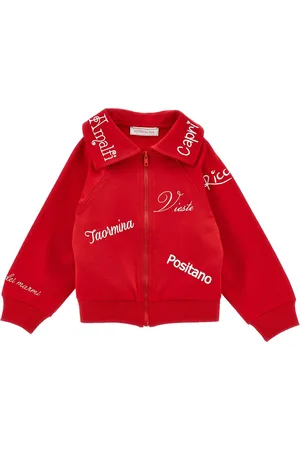 MONNALISA Stretch-Cotton Zip-Up Sweatshirt