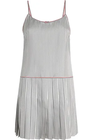 Thom Browne Silk Pleated Mini Dress