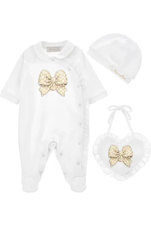 MONNALISA Cotton All-In-One, Hat and Bib Set