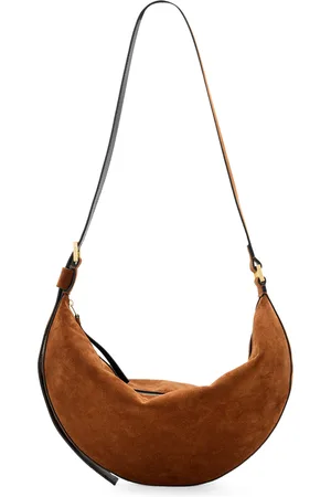 AllSaints Suede Half Moon Shoulder Bag