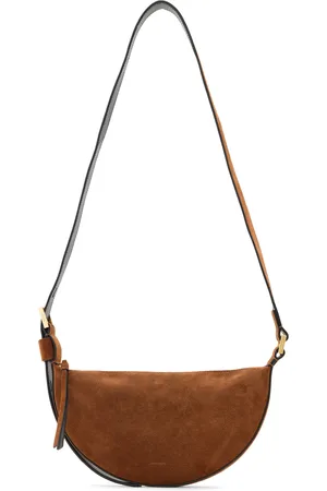 AllSaints Suede Half Moon Cross-Body Bag