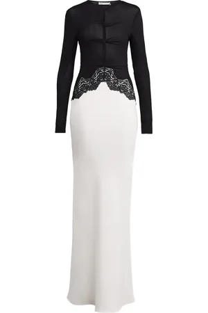 CHRISTOPHER ESBER Lace-Trim Twist-Front Dress