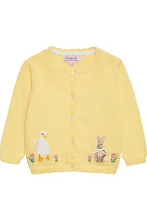 FrenchTrotters Cotton Duck and Bunny Cardigan