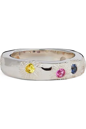 Bleue Burnham Sterling and Sapphire Mycorrhizal Ring