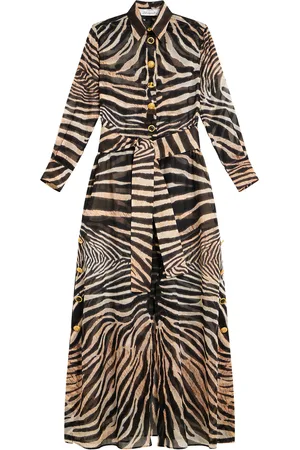 SCHIAPARELLI Zebra Print Maxi Dress