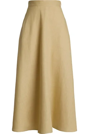Ralph Lauren Linen Erica Midi Skirt