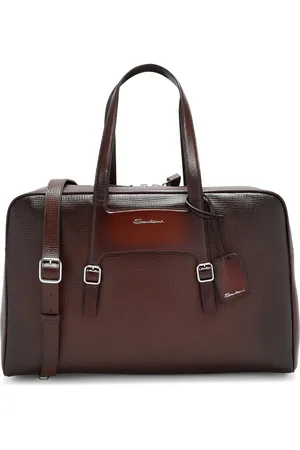 santoni Leather Weekend Bag