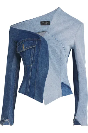 A.W.A.K.E. MODE A. W.A. K.E. Mode Off-The-Shoulder Denim Jacket