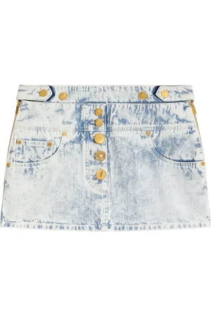 SCHIAPARELLI Denim Acid Wash Mini Skirt