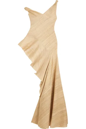 SCHIAPARELLI Silk Asymmetric Mini Dress