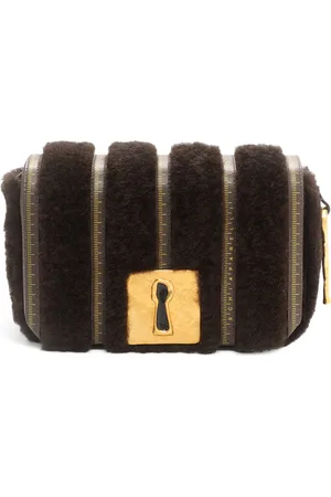 SCHIAPARELLI Shearling Schiap Clutch Bag