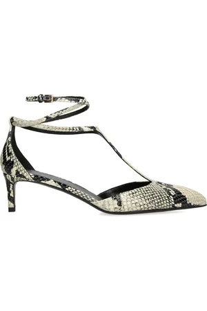 Khaite Python-Embossed Leather Mia Pumps 45