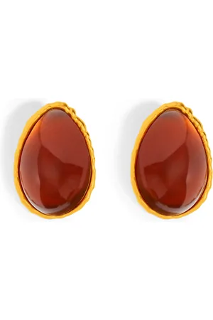 SCHIAPARELLI Cabochon Clip-On Earrings