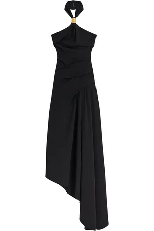 SCHIAPARELLI Halterneck Bijoux Midi Dress