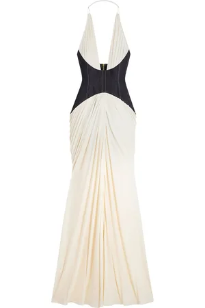 SCHIAPARELLI Denim-Bustier Maxi Dress