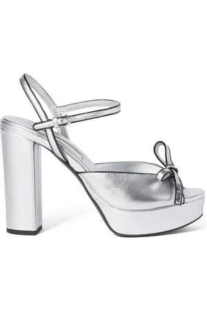 Miu Miu Leather Mordoré Platform Sandals 110