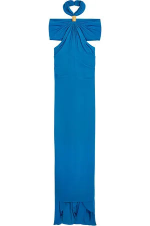 SCHIAPARELLI Silk Halterneck Maxi Dress