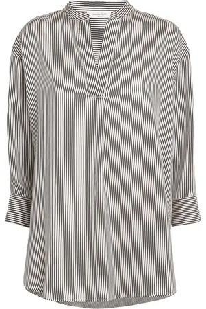 Fabiana Filippi Collarless Striped Shirt