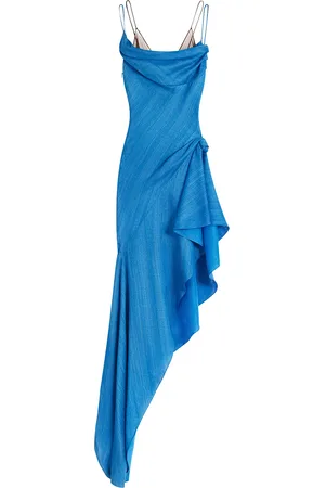 SCHIAPARELLI Silk Asymmetric Mini Dress