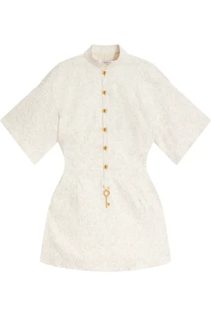 SCHIAPARELLI Linen-Blend Mini Dress
