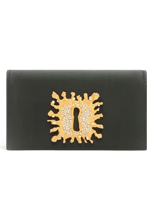 SCHIAPARELLI Embellished Keyhole Chain Clutch Bag