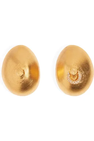 SCHIAPARELLI Embellished Seashell Anatomy Earrings
