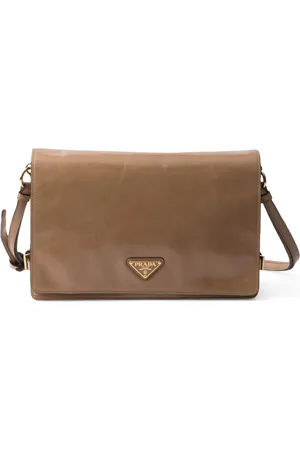 Prada Medium Leather Flap Shoulder Bag