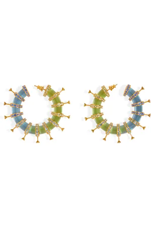 SCHIAPARELLI Crystal Hoop Earrings