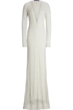 Ralph Lauren Silk-Cashmere Embellished Dress