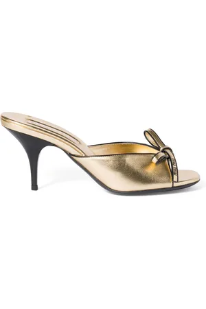 Miu Miu Nappa Leather Mordoré Bow Sandals 75