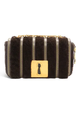 SCHIAPARELLI Shearling Schiap Shoulder Bag