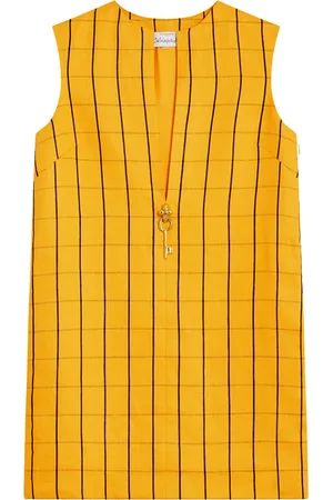 SCHIAPARELLI Linen Check Mini Dress