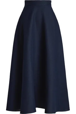 Ralph Lauren Linen Erica Midi Skirt