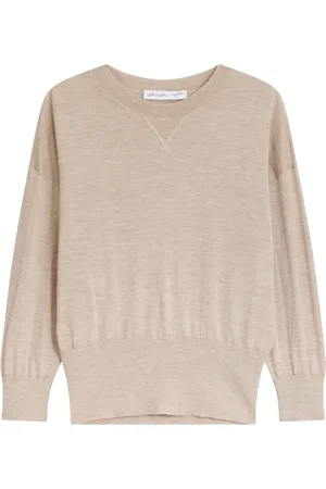 SCHIAPARELLI Cashmere-Silk Bijoux Button Sweatshirt